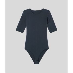 Everlane The Short-Sleeve Crew Neck Bodysuit Bikini Black Size S